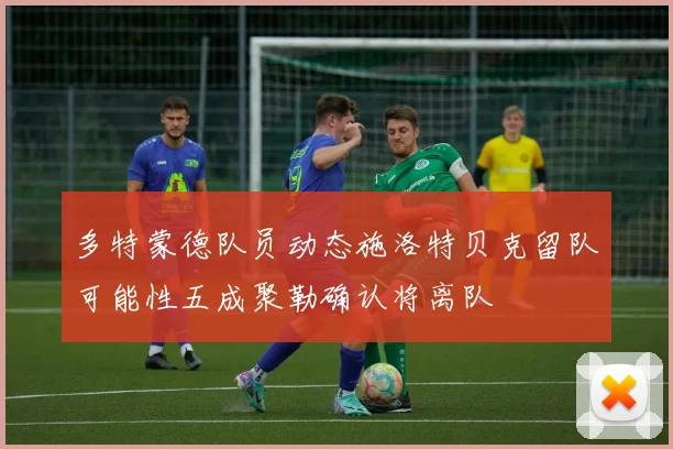 多特蒙德队员动态施洛特贝克留队可能性五成聚勒确认将离队